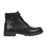 Klassieke Zwarte Veterschoenen Tommy Jeans , Black , Heren