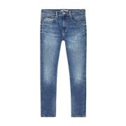 Slim Fit Jeans met Distressed Look Tommy Jeans , Blue , Heren