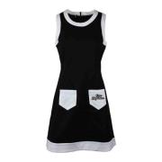 Zwart Witte Jurk - Love Moschino Collectie Love Moschino , Black , Dam...