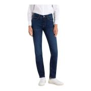 Angela Broek 5240/87 0380L Medium Blue Denim MAC , Blue , Dames