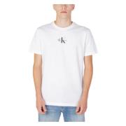 T-Shirts Calvin Klein Jeans , White , Heren