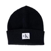 Monogram Beanie - Dames Collectie Calvin Klein Jeans , Black , Dames