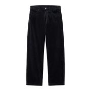 Fluweel Broek Carhartt Wip , Black , Heren