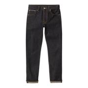 Slim-Fit Tapered Leg Denim Jeans Nudie Jeans , Blue , Heren