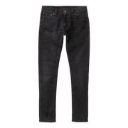Zwarte organische stretch jeans Nudie Jeans , Black , Heren
