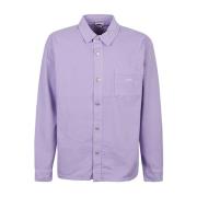 Paarse Magnolia Katoenen Shirt Obey , Purple , Heren