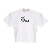 Peace Angel Crop Tee Obey , White , Dames