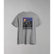 T-Shirts Napapijri , Gray , Heren