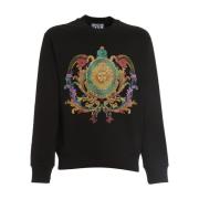 Sweatshirt met Bloemen Barok Print Versace Jeans Couture , Black , Her...