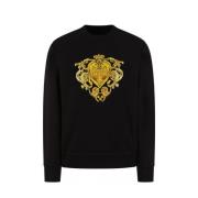 Barok Logo Sweatshirt Versace Jeans Couture , Black , Heren