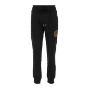 Zwarte katoenen joggers - Stijlvol en comfortabel Versace Jeans Coutur...