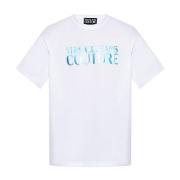 T-shirt met logo Versace Jeans Couture , White , Heren