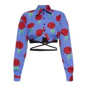 Geknipt shirt met bloemenmotief Versace Jeans Couture , Multicolor , D...
