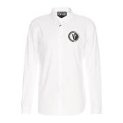 Witte Shirt met Logo Print voor Heren Versace Jeans Couture , White , ...