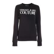 Comfortabele Rubber Logo Sweatshirt Versace Jeans Couture , Black , Da...