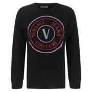 Katoenen Sweatshirt met Kunst Design Versace Jeans Couture , Black , D...