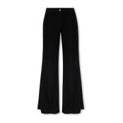 Wijduitlopende broek Versace Jeans Couture , Black , Dames