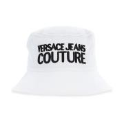 Witte Katoenen Herenhoed met Versace Jeans Couture Logo - L Versace Je...