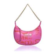 Fuchsia Logo Couture Handtas voor Dames Versace Jeans Couture , Pink ,...