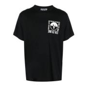 Heren Zwart Logo T-shirt - Xxxl Versace Jeans Couture , Black , Heren