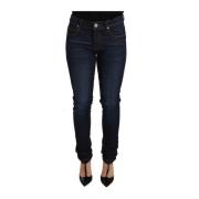 Donkerblauwe Skinny Jeans met Lage Taille Versace Jeans Couture , Blue...