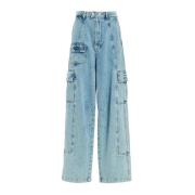 Frozen Cargo Jeans Essentiel Antwerp , Blue , Dames