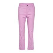 Straight Trousers Kaffe , Pink , Dames