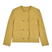 Gouden Geknoopte Kruisgesneden Blazer Ba&Sh , Yellow , Dames