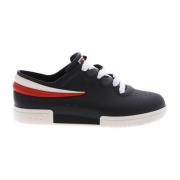 Zwarte Rubberen Sneakers met Rode en Witte Inzetstukken Melissa , Blac...