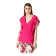 T-Shirts Cavalli Class , Pink , Dames