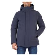 Matte Stof Hooded Endurance Puffer Jas Colmar , Blue , Heren