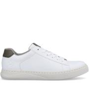 Witte Synthetische Stoffen Volwassen Sneakers Rieker , White , Heren