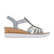 Casual Open Teen Sandalen uit het Paradijs Rieker , Blue , Dames