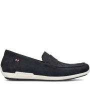 Stijlvolle blauwe suède loafers Rieker , Blue , Heren