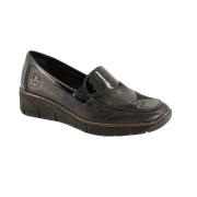 Stijlvolle Loafers met Elastische Sluiting en 37mm Hakhoogte Rieker , ...