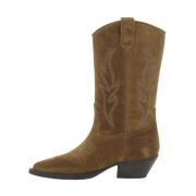 Stijlvolle Cowboy Laarzen Vrouwen Cognac Alpe , Brown , Dames