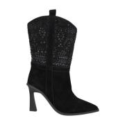 Stiletto Enkellaarsjes met Strass Alma EN Pena , Black , Dames