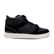 Zwarte Leren Sneakers met Witte Zolen Premiata , Black , Dames
