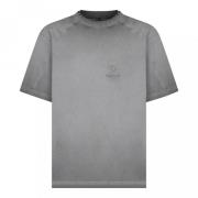 Donkergrijze Logo Geborduurd T-Shirt Premiata , Gray , Heren