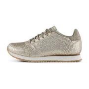 Glitter Fonkelende Sneaker Woden , Beige , Dames