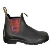 Kleurrijke Beatle Beatles 2100 Burgundy Tartan Brown Laarzen Blundston...