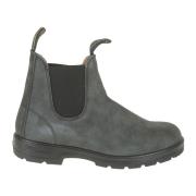 Rustieke Zwarte Leren Chelsea Laarzen Blundstone , Black , Heren