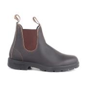 Bruine Leren Elastische Chelsea Laarzen Blundstone , Brown , Heren