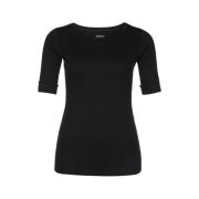 T-shirt met halve mouwen en ronde hals Marc Cain , Black , Dames