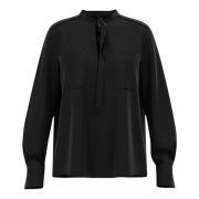 Stijlvolle Zwarte Blouse met Wijde Silhouet Marc Cain , Black , Dames