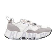 Gedurfde Club Sneakers met Technische Stof en Suède Voile Blanche , Gr...