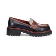 Handgemaakte Italiaanse leren mocassins Calpierre , Black , Dames