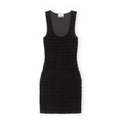 Dag korte jurk Ganni , Black , Dames