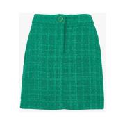 Groene Tweed Rok met Hoge Taille Suncoo , Green , Dames