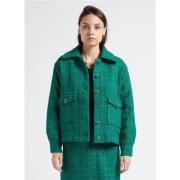 Groene Tweed Jas voor Vrouwen Suncoo , Green , Dames